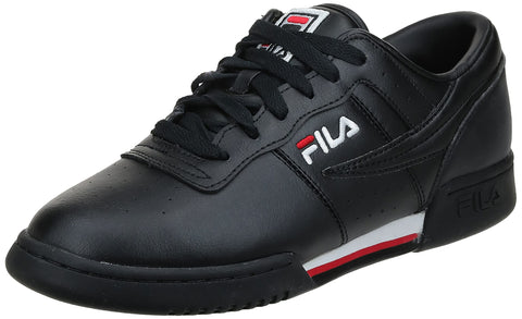 Fila girls Original Fitness Fashion Sneaker, Black/White/Red, 13 US