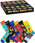 Happy Socks Queen Socks 6 Pack Gift Box for Men and Women (9-11 (US Men Shoe 4.5-7.5, US Women 5.5-9.5))