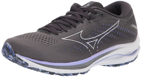 Mizuno Women's Wave Rider 25 | neutral Support Running Shoe |Eco Friendly Materials | Blackened Pearl | US 12 Wide (D)