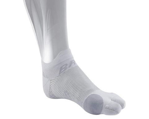 OS1st Bunion Relief Socks (One Pair) with Split-Toe Design and Bunion pad to Relieve Toe Friction and Bunion/Hallax Valgus Pain (Grey, Large)