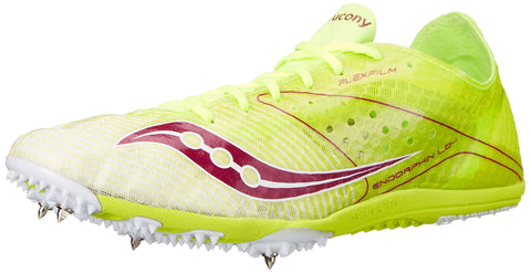 Saucony Endorphin LD4 Women's Running Spikes Shoe Citron/White/PInk, Size 10 M