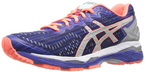 ASICS Women's Gel-Kayano 23 Lite-Show Running Shoe, Asics Blue/Silver/Flash Coral, 5 M US