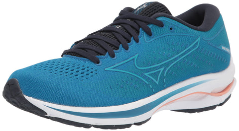 Mizuno Women's Wave Rider 25 | neutral Support Running Shoe |Eco Friendly Materials | Imperial Blue/Vivid Blue | US 10 Wide (D)