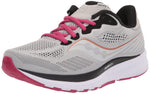 Saucony Women's Ride 14 Running Shoe, Fog/Cherry, 9.5 Wide