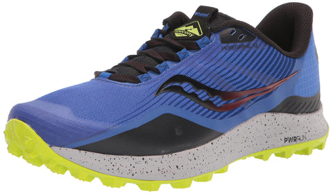 Saucony Men's Peregrine 12 Trail Running Shoe, Blue RAZ/Acid, 11.5