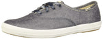 Keds Women's Champion Matte Brushed Metallic Sneaker, Blue, 6.5 M US