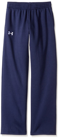 Under Armour Boys' Every Team Fleece Pants, Midnight Navy (410)/White, Youth Medium