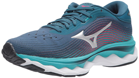 Mizuno Women's Wave Sky 5 Running Shoe, Legion Blue-Silver, 6.5