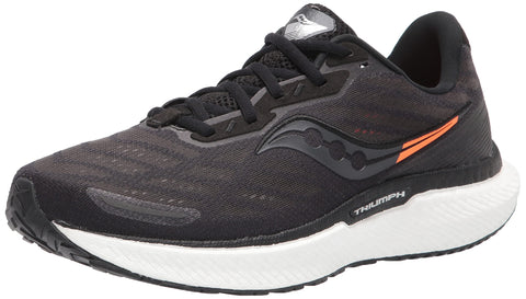 Saucony Men's Triumph 19 Running Shoe, Black/White, 11.5