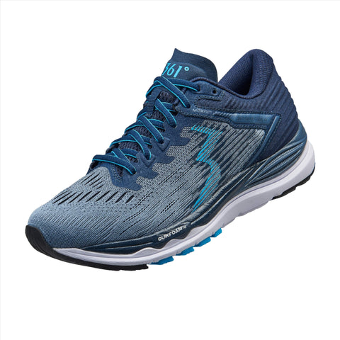 361 Degrees Men's Sensation 4 Running Shoe, Storm/Aqua, 12.5 D(M) US