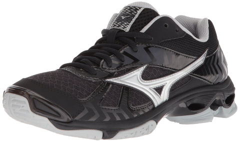 Mizuno Wave Bolt 7 Womens Black-Silver 13 Black/Silver