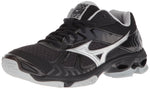 Mizuno Wave Bolt 7 Womens Black-Silver 6.5 Black/Silver