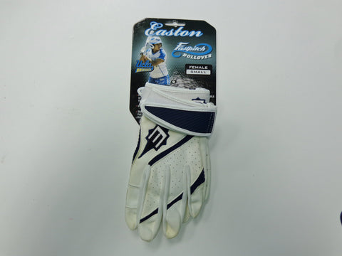 Easton Fp Rollover Batting Gloves, White/Navy, X-Small