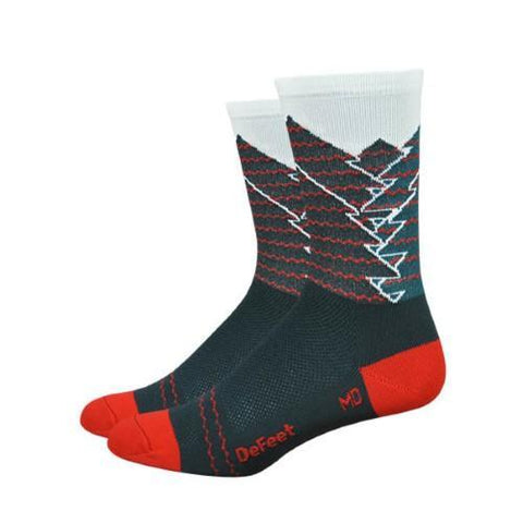 DeFeet Aireator 5inch Merry Fitmas Cycling/Running Socks - AIRTMFIT