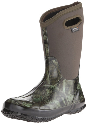 BOGS unisex child Classic High Waterproof Insulated Rubber Neoprene Rain Snow Boot, Camo Mossy Oak/Green/Multi, 3 Little Kid US