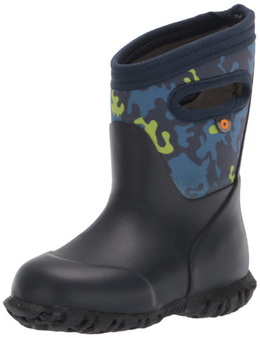 BOGS unisex child York Boys and Girls Waterproof Insulated Rubber Neoprene Winter Rain Boot, Neo Leop