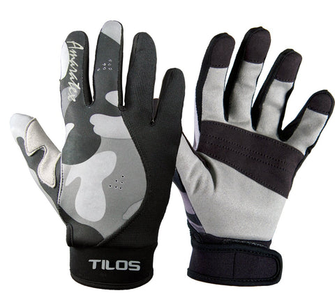 Tilos 1.5mm Tropical Dive Gloves Stretchy Mesh with Amara Leather for Snorkeling, Kayaking, Water Jet Skiing, Sailing, Scuba Diving, Rafting (Gray Camo, S)
