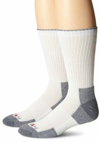 Wigwam Men's at Work Serv-Tech Socks, White, Medium (Pack of 2)